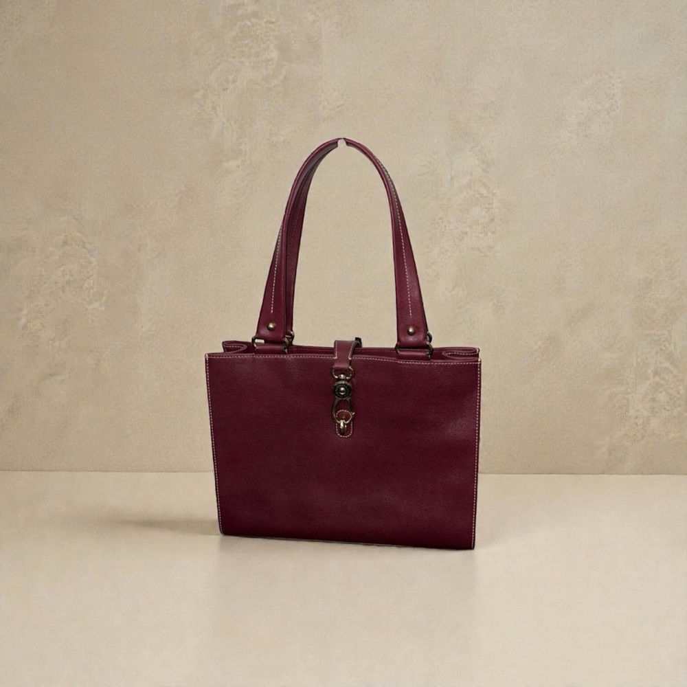 Dooney and Bourke Saffiano Medium Logo Lock Tote